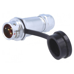 Mufă SF12 tată 3 pini IP67 13A 250V | Electronic-mag.ro | Componente Electronice