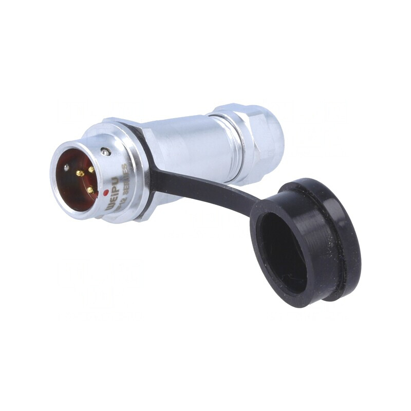 Mufă SF12 tată 3 pini IP67 13A 250V | Electronic-mag.ro | Componente Electronice