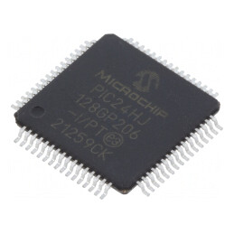 IC: microcontroler PIC; 128kB; SMD; TQFP64; PIC24; 8kBSRAM