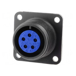Conector circular aluminiu negru 14S 97 | Electronic-mag.ro | Componente Electronice