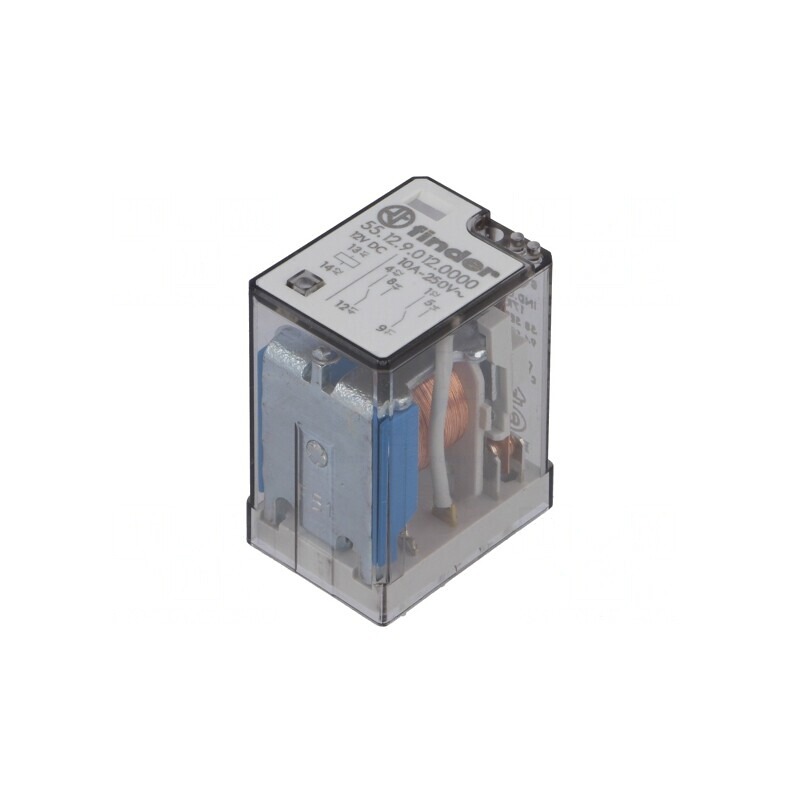 Releu electromagnetic DPDT 12VDC 20A PCB | Electronic-mag.ro | Componente Electronice