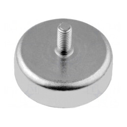 Magnet: fix; ferită (metal greu); H: 9mm; 180N; Ø: 47mm