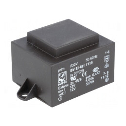Transformator încapsulat 10VA 230V la 12V PCB | Electronic-mag.ro | Componente Electronice