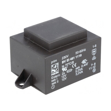 Transformator încapsulat 10VA 230V la 12V PCB | Electronic-mag.ro | Componente Electronice