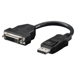 Adaptor DisplayPort la DVI-D, 0,2m, Negru | Electronic-mag.ro | Componente Electronice