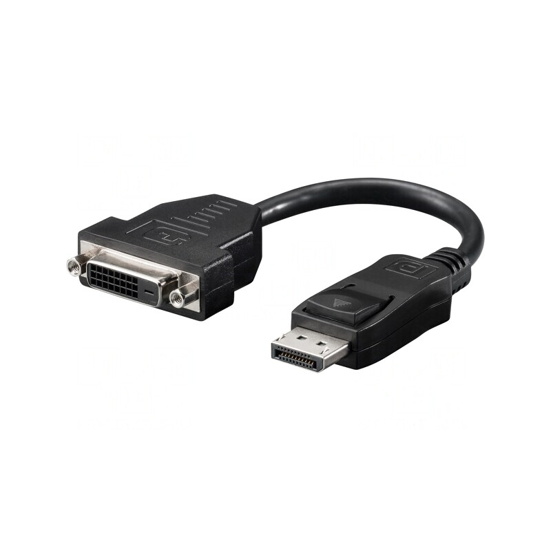 Adaptor DisplayPort la DVI-D, 0,2m, Negru | Electronic-mag.ro | Componente Electronice