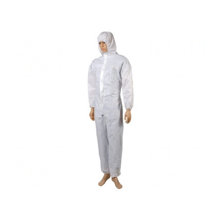 Combinezon de protecție XXL alb cu hotă DT115 | Electronic-mag.ro | Componente Electronice