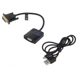 Convertor PVC Negru 0,15m Ø5mm | Electronic-mag.ro | Componente Electronice