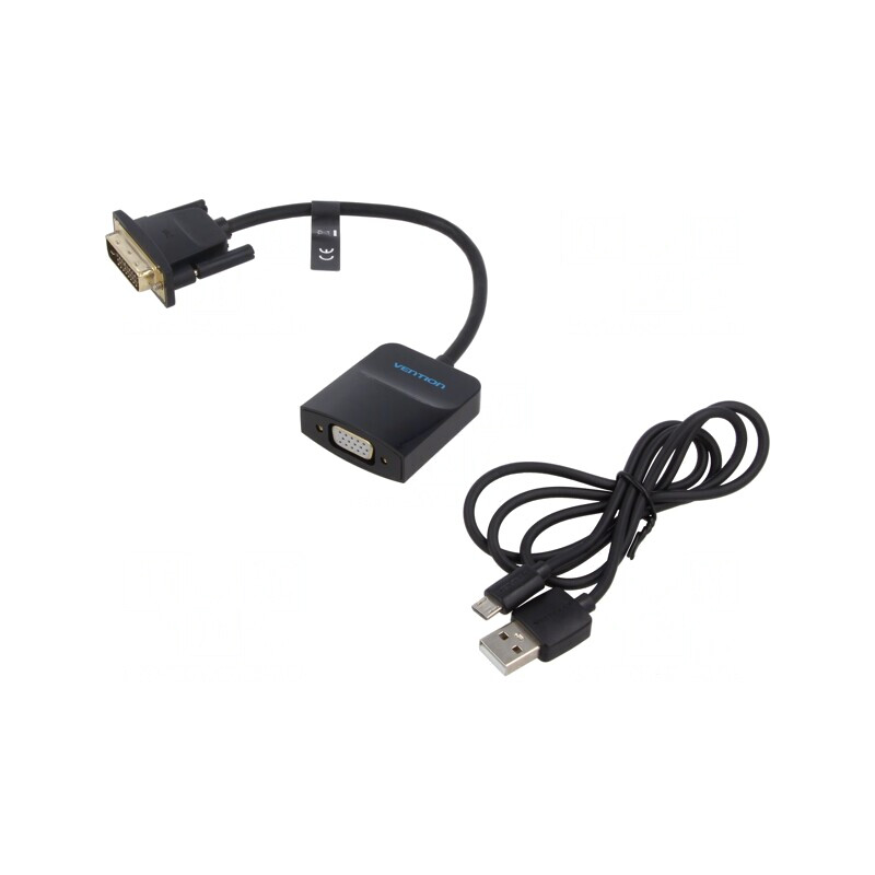 Convertor PVC Negru 0,15m Ø5mm | Electronic-mag.ro | Componente Electronice