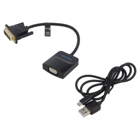 Convertor PVC Negru 0,15m Ø5mm | Electronic-mag.ro | Componente Electronice