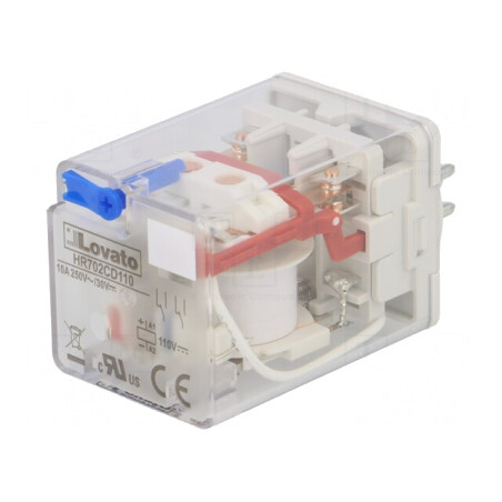 Releu electromagnetic DPDT 110VDC 10A | Electronic-mag.ro | Componente Electronice