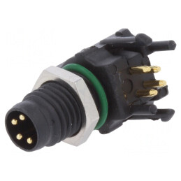 Conector M8 Tată 4 Pini 90° Montare Panou 3A | Electronic-mag.ro | Componente Electronice