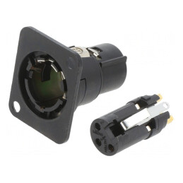 Modul XLR Femelă cu Flanșă | Electronic-mag.ro | Componente Electronice