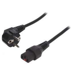 Cablu Alimentare Unghiular CEE 7/7 la IEC C13 1.5m | Electronic-mag.ro | Componente Electronice