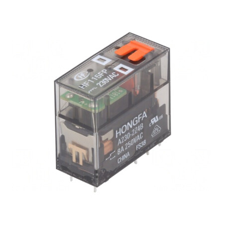 Releu Electromagnetic DPDT 230VAC 8A PCB | Electronic-mag.ro | Componente Electronice