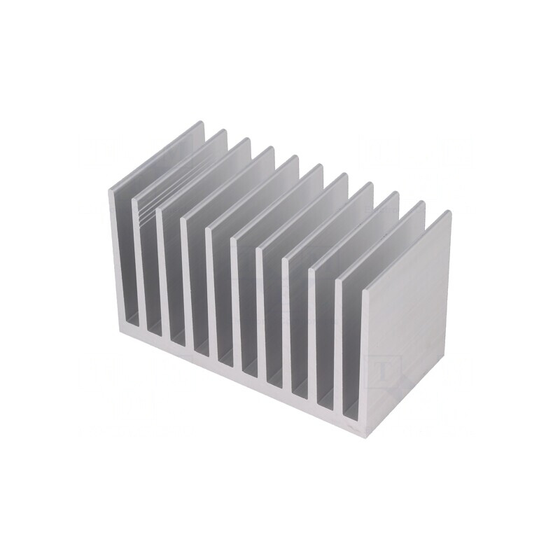 Radiator extrudat cu aripioare naturale 50x100mm brut | Electronic-mag.ro | Componente Electronice