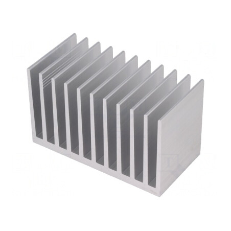 Radiator extrudat cu aripioare naturale 50x100mm brut | Electronic-mag.ro | Componente Electronice