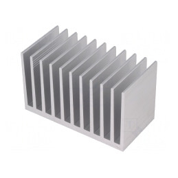 Radiator extrudat cu aripioare naturale 50x100mm brut | Electronic-mag.ro | Componente Electronice