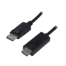 Cablu DisplayPort la HDMI 2m Negru | Electronic-mag.ro | Componente Electronice