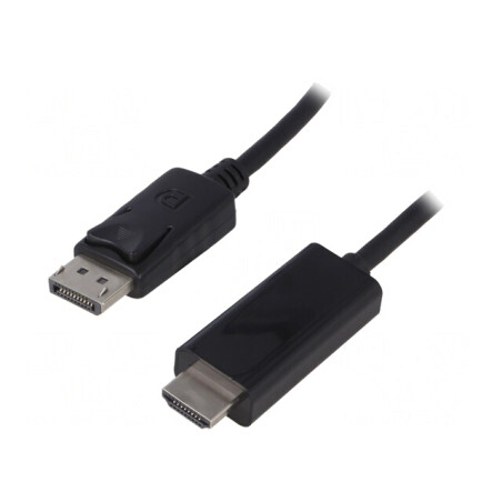 Cablu DisplayPort la HDMI 2m Negru | Electronic-mag.ro | Componente Electronice