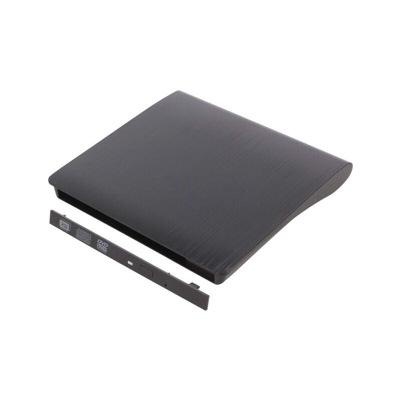 Carcasă unitate optică externă CD/DVD neagră USB 2.0 | Electronic-mag.ro | Componente Electronice