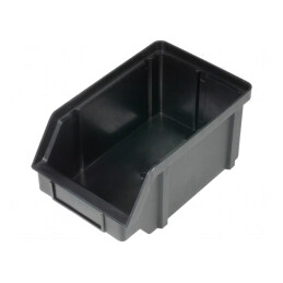 Cutie ESD Polipropilenă Neagră 144mm x 108mm x 224mm