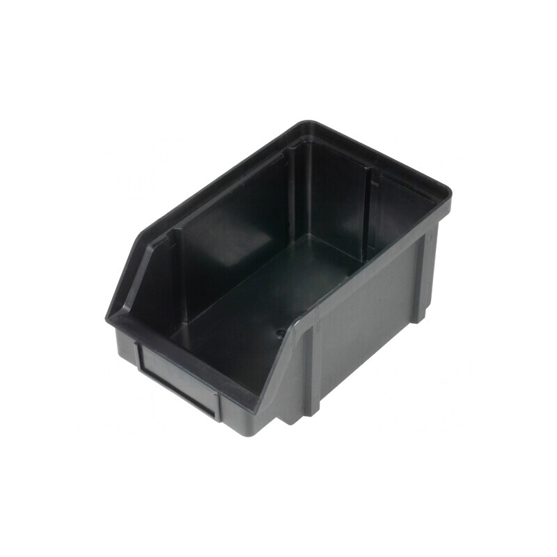 Cutie ESD Polipropilenă Neagră 144mm x 108mm x 224mm | Electronic-mag.ro | Componente Electronice