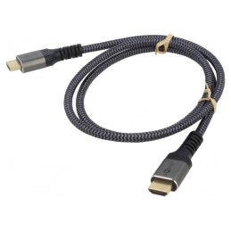 Cablu HDMI 2.1 Dual Mufă PVC Textilă