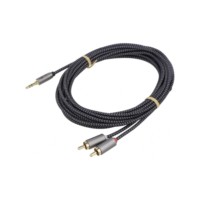 Cablu Audio Jack 3.5mm la RCA 3m Aurit PVC | Electronic-mag.ro | Componente Electronice