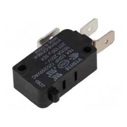 Microîntrerupător SNAP ACTION 16A 250VAC SPDT fără manetă | Electronic-mag.ro | Componente Electronice