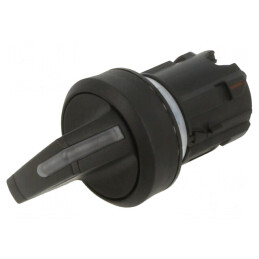 Comutator rotativ 22mm 2 poziții negru rotund | Electronic-mag.ro | Componente Electronice