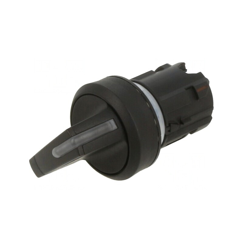 Comutator rotativ 22mm 2 poziții negru rotund | Electronic-mag.ro | Componente Electronice
