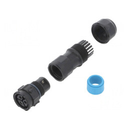 Conector Circular Mufă pe Cablu 3 PIN Mamă X-Lok | Electronic-mag.ro | Componente Electronice