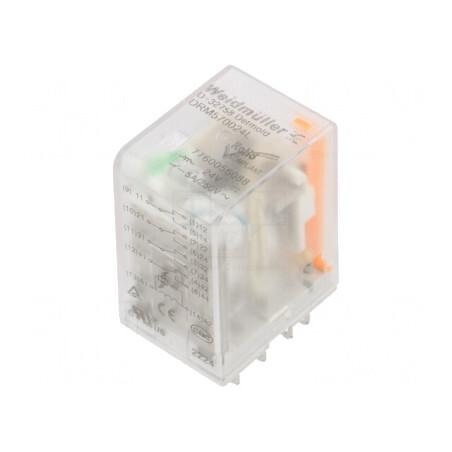 Releu electromagnetic 4PDT 24VDC 5A 250VAC | Electronic-mag.ro | Componente Electronice