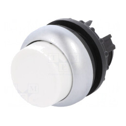Comutator apăsare 22mm Alb Stabil | Electronic-mag.ro | Componente Electronice