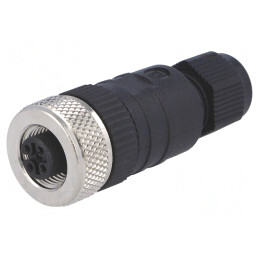 Mufă M12 4 pini mamă IP67 pentru DeviceNet/CANopen pe cablu | Electronic-mag.ro | Componente Electronice