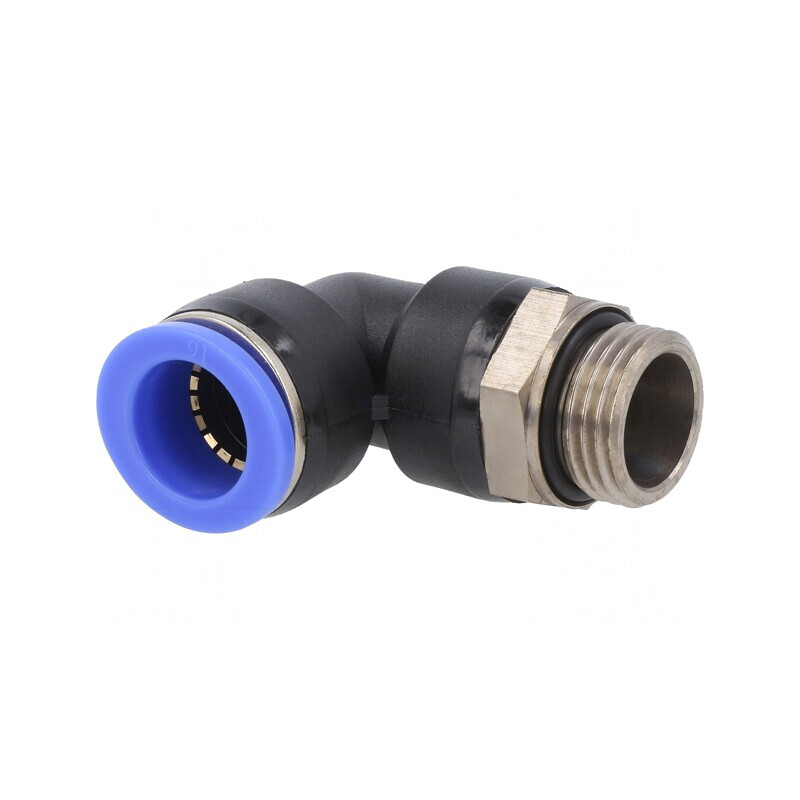 Racord push-in în unghi PBT G 1/2 0-60°C | Electronic-mag.ro | Componente Electronice