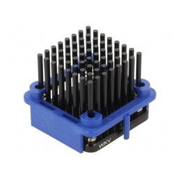 Radiator extrudat cu aripioare BGA, negru, 27mm x 27mm | Electronic-mag.ro | Componente Electronice
