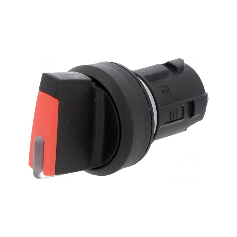 Comutator Rotativ 22mm Roșu IP67 2 Poziții | Electronic-mag.ro | Componente Electronice