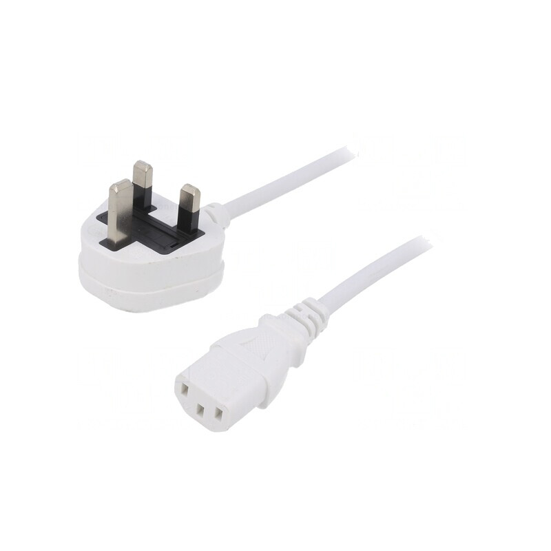 Cablu Alimentare 3x1mm2 5m Alb 3A | Electronic-mag.ro | Componente Electronice