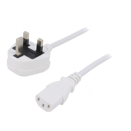 Cablu Alimentare 3x1mm2 5m Alb 3A | Electronic-mag.ro | Componente Electronice