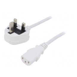 Cablu Alimentare 3x1mm2 5m Alb 3A | Electronic-mag.ro | Componente Electronice