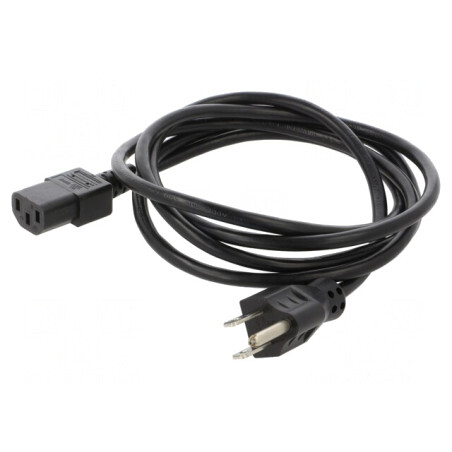 Cablu Alimentare Negru 1.8m IEC C13 la NEMA 5-15 | Electronic-mag.ro | Componente Electronice