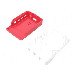 Carcasă pentru Raspberry Pi 4 B ABS alb-roșu