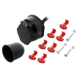 Conector Automotive Soclu Montare Panou 7 PIN 12VDC | Electronic-mag.ro | Componente Electronice