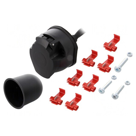 Conector Automotive Soclu Montare Panou 7 PIN 12VDC | Electronic-mag.ro | Componente Electronice