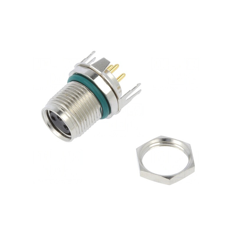 Conector M8 Femeie 3 PIN Drept PCB IP68 60V | Electronic-mag.ro | Componente Electronice Conector M8 Femeie 3 PIN Drept PCB IP68 60V | Electronic-mag.ro | Componente Electronice