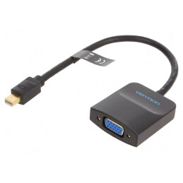 Adaptor Mini DisplayPort la D-Sub 15 Pin Negru | Electronic-mag.ro | Componente Electronice