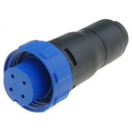 Conector Circular Mamă 4 PIN Fără Contacte Pe Cablu | Electronic-mag.ro | Componente Electronice