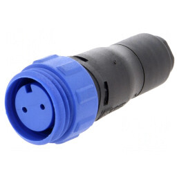 Conector Circular Mamă 2 PIN Fără Contacte | Electronic-mag.ro | Componente Electronice
